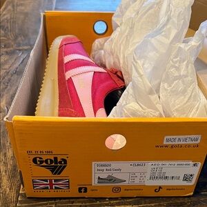 Gola Tornado Sneakers in Vibrant Red and Soft Pink